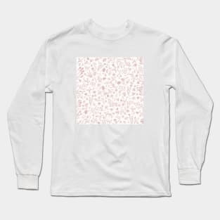 Botanical-Pattern, set, pink, 1, spring, botanic, nature, botanical, floral, flowers, floral-pattern, leaves, plants, minimalist, garden, jungle, leaf, exotic, tropical, flower, boho, cacti, succulent, digital, graphic-design, pattern, Long Sleeve T-Shirt